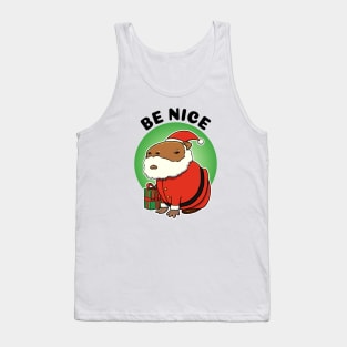 Be Nice Capybara Santa Tank Top